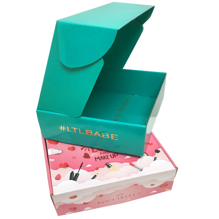 กล่องพิมพ์สีเต็มรูปแบบส่วนบุคคล CMYK PMS Shipping Mailers Boxes