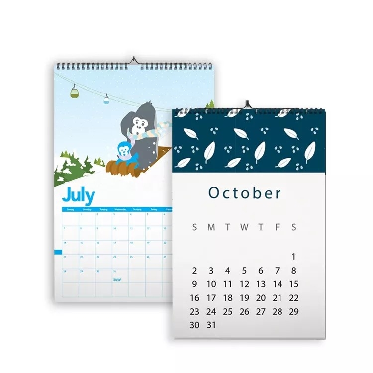 A2 A3 A4 ขนาดปฏิทินตั้งโต๊ะที่พิมพ์ได้กำหนดเองขนาดใหญ่ 4c Offset Printing